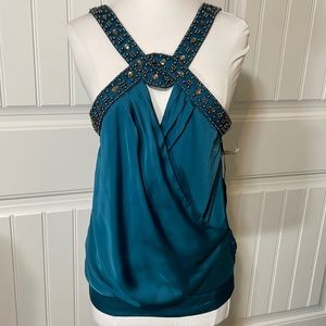 Satin Blouse Top Beaded (P194)